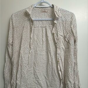 Dotted Ruffle Blouse